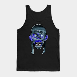 Blue Scary Mummy Tank Top